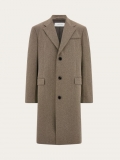 Ferragamo | Men's Single Breasted Coat - Walnut/Cocoa Brown