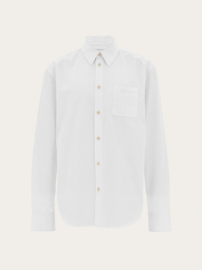 Ferragamo | Men's Long Sleeved Shirt - White