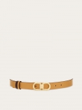 Ferragamo | Women's Reversible And Adjustable Gancini Belt - Light Camel/Dark Barolo