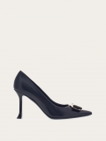 Ferragamo | Women's New Vara Plate Pump - Navy Blue