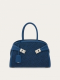 Ferragamo | Women's Hug Monogram Handbag - Teal Blue