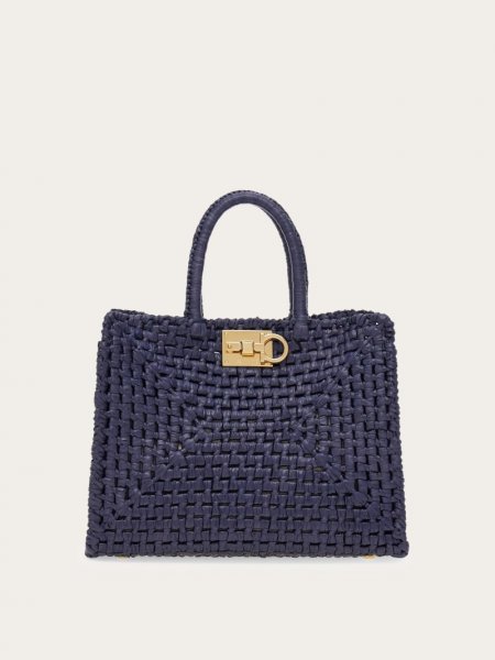 Ferragamo | Women's Studio Box Bag - Midnight Blue