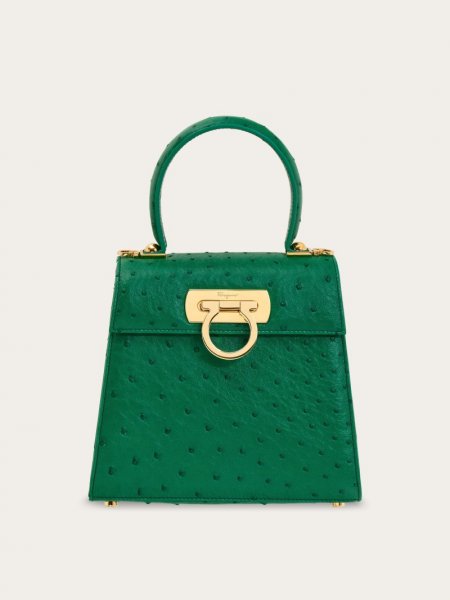 Ferragamo | Women's Iconic Top Handle - Emerald Green