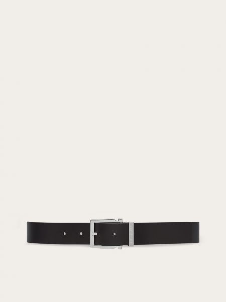 Ferragamo | Men's Reversible And Adjustable Gancini Belt - Brown/Black