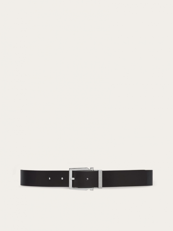 Ferragamo | Men's Reversible And Adjustable Gancini Belt - Brown/Black