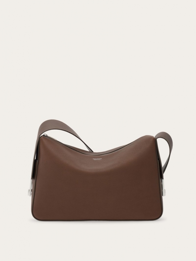 Ferragamo | Men's Crossbody Bag - Clay