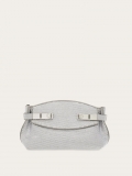 Ferragamo | Women's Hug Soft Crossbody Bag With Crystals - Cloud