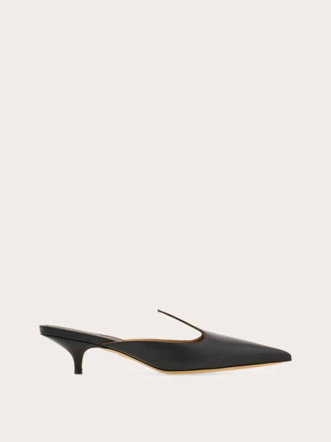 Ferragamo | Women's Mule With Graphic Detail - Black