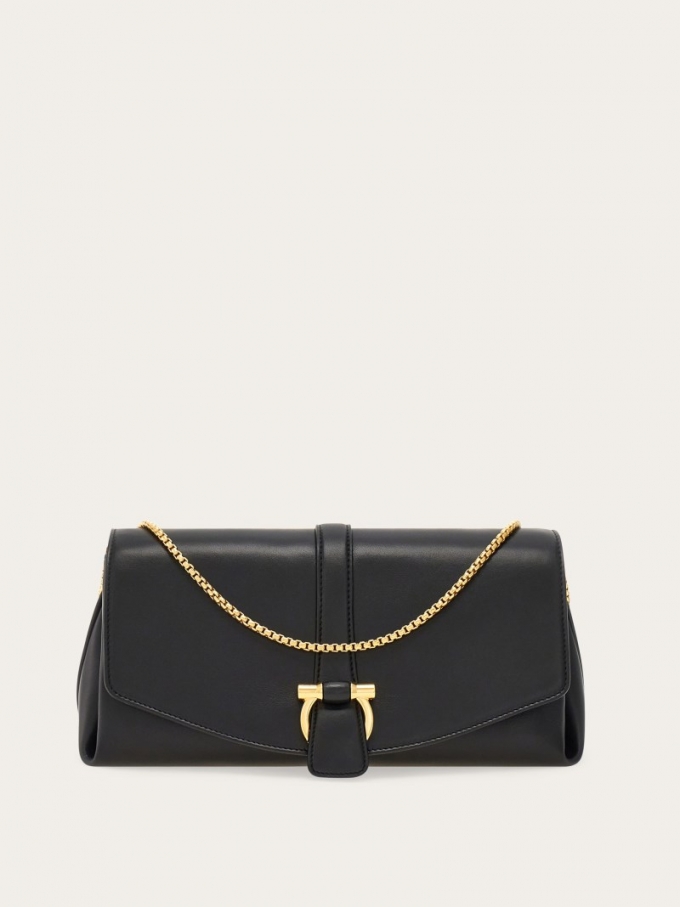 Ferragamo | Women's Front Flap Crossbody Bag - Black