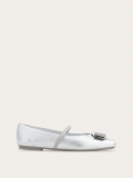 Ferragamo | Women's New Vara Plate Ballet Flat - Silver