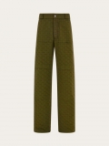 Ferragamo | Men's Monogram Trouser - Olive Green