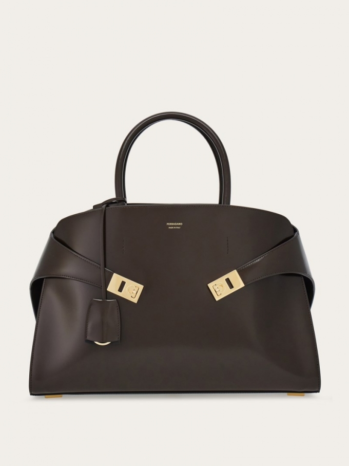 Ferragamo | Women's Hug Handbag - Testa Di Moro