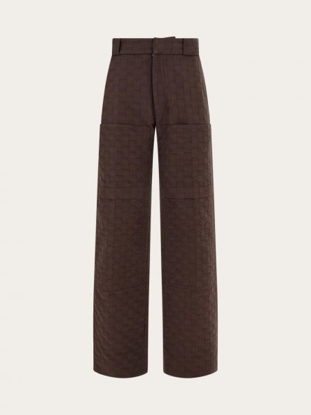 Ferragamo | Men's Monogram Trouser - Espresso