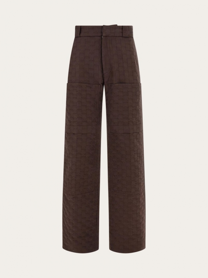 Ferragamo | Men's Monogram Trouser - Espresso