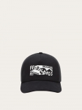 Ferragamo | Men's Baseball Cap With Logo - Black/White