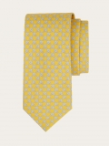 Ferragamo | Men's Cyclist Print Silk Tie - Yellow