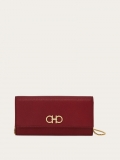 Ferragamo | Women's Gancini Wallet With Chain - Bourgogne