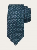 Ferragamo | Men's Gancini Jacquard Tie - Dark Green