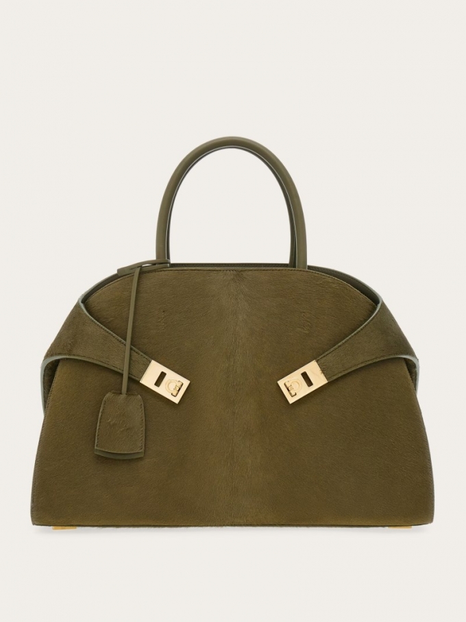 Ferragamo | Women's Hug Handbag - Olive Green