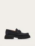 Ferragamo | Men's Chunky Moccasin With Gancini Ornament - Black