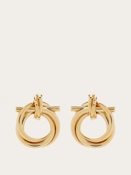 Ferragamo | Women's Twisted Gancini Earrings - Gold