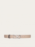 Ferragamo | Women's Reversible And Adjustable Gancini Belt - New Bisque/Black