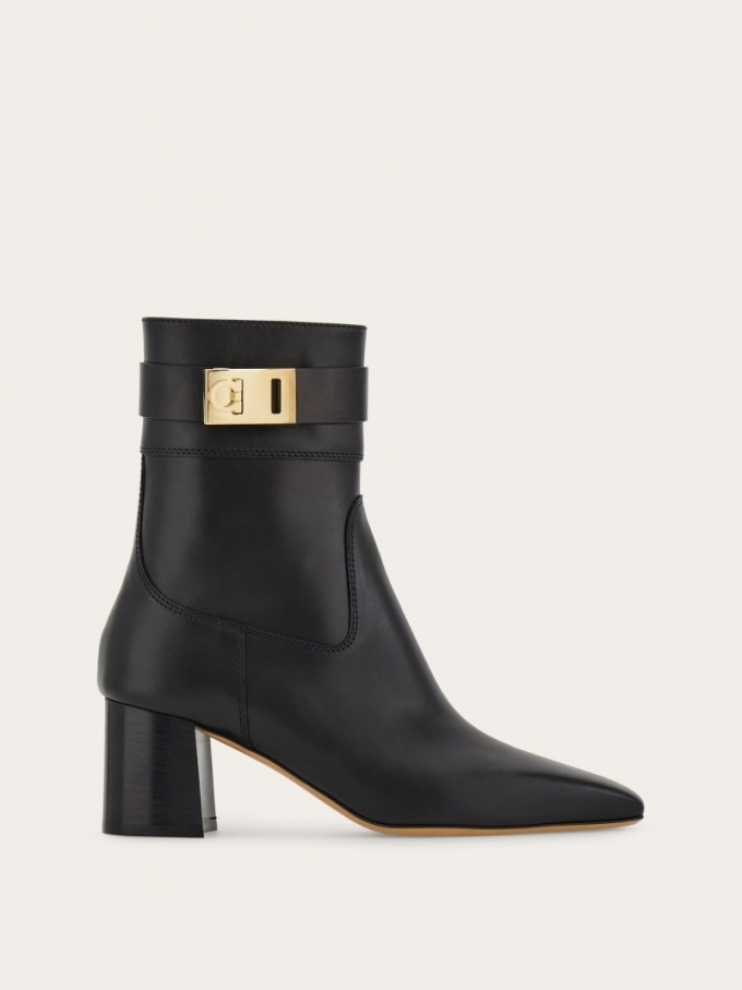 Ferragamo | Women's Hug Buckle Ankle Boot - Black