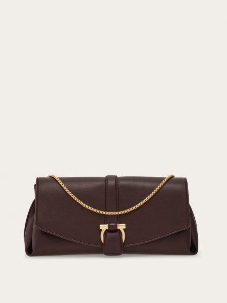 Ferragamo | Women's Front Flap Crossbody Bag - Oxblood