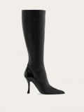 Ferragamo | Women's Knee High Boot With Inlays - Black