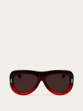 Ferragamo | Women's Sunglasses - Transparent Dark Red/Brown