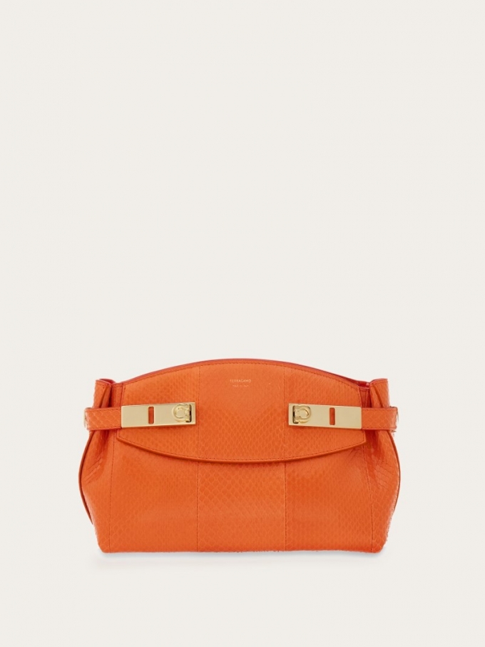 Ferragamo | Women's Hug Soft Crossbody Bag - Orange