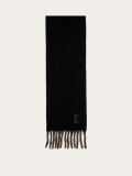 Ferragamo | Women's Double Scarf With Fringing - Black/Camel