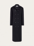 Ferragamo | Women's Cashmere Blend Double Breasted Coat - Black