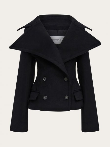 Ferragamo | Women's Double Breasted Jacket - Black