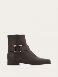 Ferragamo | Women's Gancini Ornament Ankle Boot - Testa Di Moro