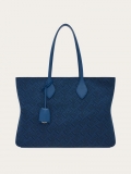 Ferragamo | Women's Tote Monogram Bag - Teal Blue