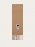 Ferragamo | Men's Scarf With Jacquard Detailing - Black/Camel