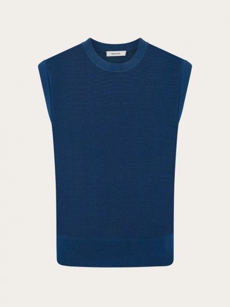 Ferragamo | Women's Sleeveless Knitted Top - Teal Blue