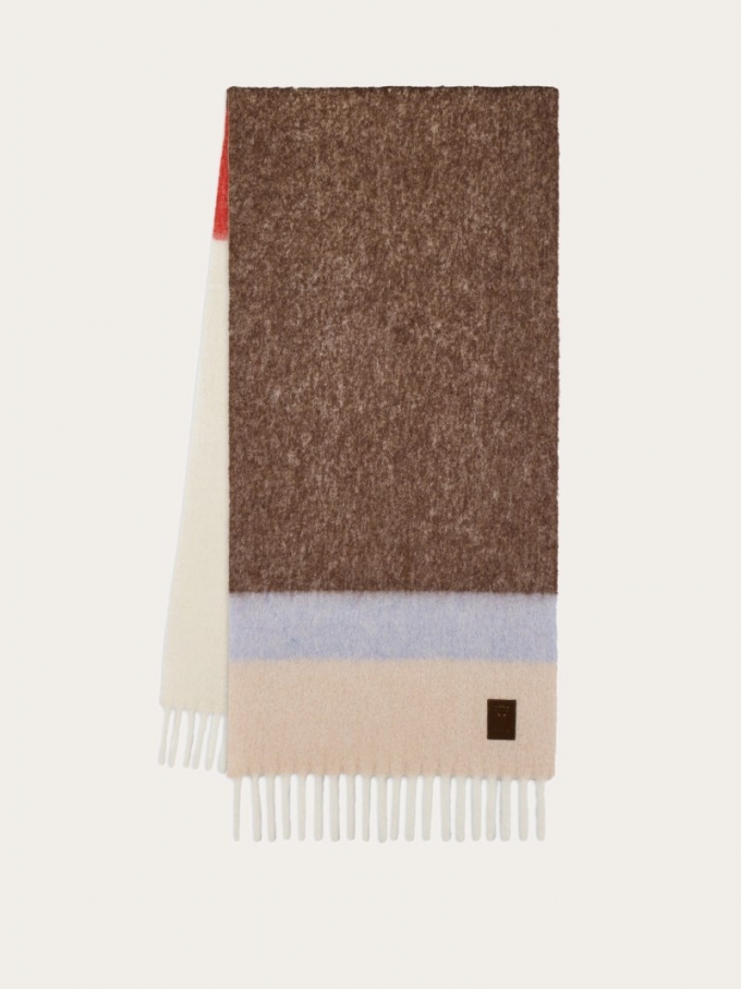 Ferragamo | Women's Alpaca-Blend Scarf - Mascarpone/Clay