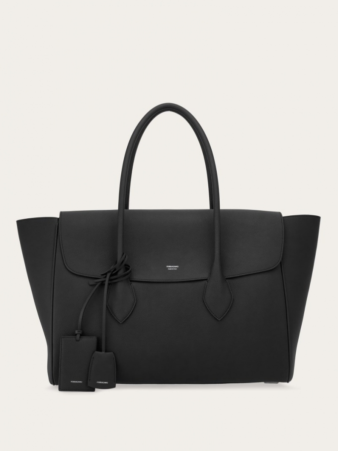 Ferragamo | Men's East-West Tote Bag - Black