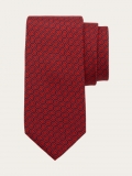 Ferragamo | Men's Woven Print Silk Tie - Dark Blue/Red