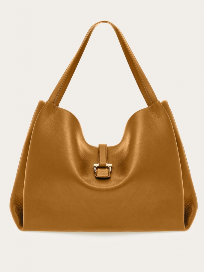 Ferragamo | Women's Tote Bag - Burnt Ocher