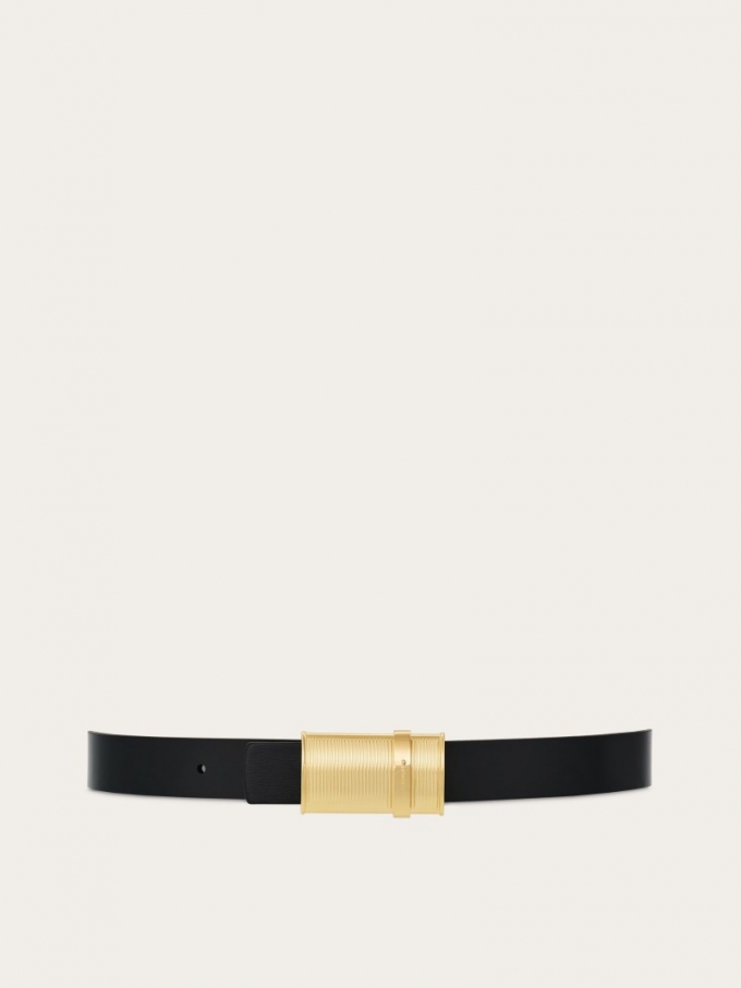 Ferragamo | Women's Reversible Belt - Black/Flame Red