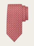 Ferragamo | Men's String Print Silk Tie - Red