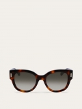 Ferragamo | Women's Sunglasses - Tortoise/Gradient Khaki