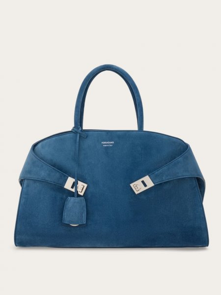 Ferragamo | Women's Hug Handbag - Teal Blue