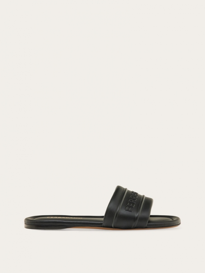 Ferragamo | Women's Slide With Logo - Black