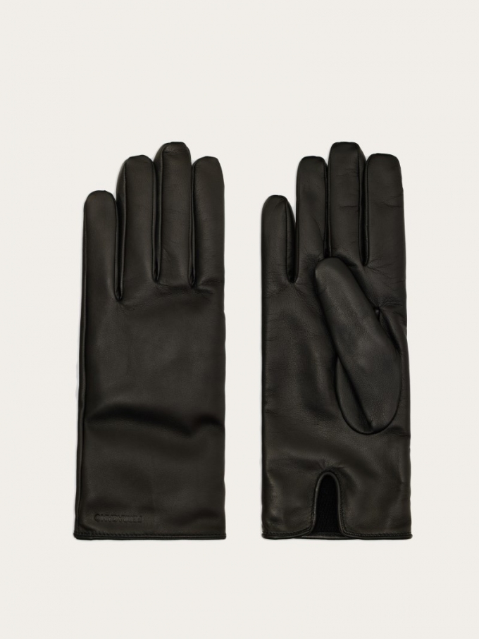 Ferragamo | Men's Lined Gloves - Black