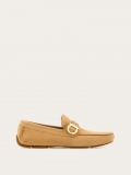 Ferragamo | Men's Driver With Gancini Ornament - Light Camel