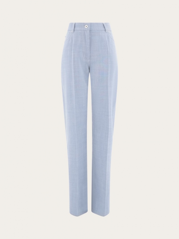 Ferragamo | Women's Five Pocket Trouser - Denim/White